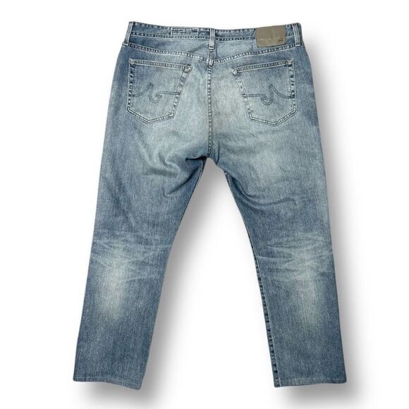 AG Adriano Goldschmied Medium Wash Blue 36R x 28.5 Everett Slim A Straight Jeans - Picture 3 of 12